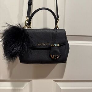 Michael Kors Black Mini Bag with Gold Hardware